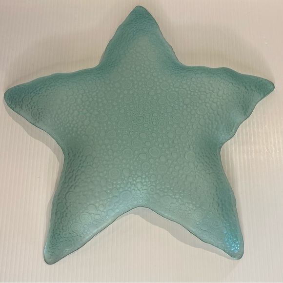 Glass Starfish  Decorative Centerpiece Bowl Coffee Table Outdoor Decor 13.5” - Picture 3 of 9